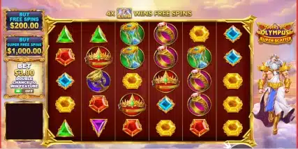 Sapphirebet Casino: 70 Free spins no deposit on Gates of Olympus Super Scatter slot